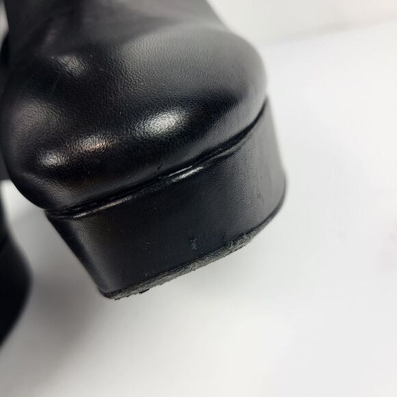 Ash Ankle Boots Block Heel Leather Black Size Size 40 EU. Size 10 US. - Picture 10 of 16